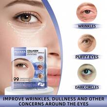 PUJIANA 1 Kotak 20pcs Masker Mata Anti Kerut Perbaikan Kolagen, Memudarkan Lingkaran Hitam, Melembapkan dan Menghidrasi - 24K & Kolagen - View 2
