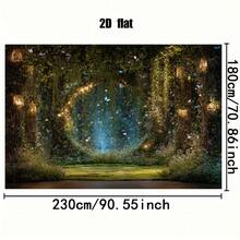 1 Magic Forest Theme Background Banner-Butterflies And Fireflies At Night, Without Electricity, Very Suitable For Weddings, Parties And Holiday Celebrations, Creating A Dreamy Atmosphere. - 1 - View 3