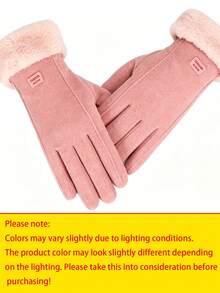 Thickened Warm Touchscreen Gloves, Suitable For Winter Snow Sports, Can Be Used As Christmas/Holiday Gift. Designed Specifically For Women And Students, Windproof And Cold-Resistant, Suitable For Cycling And Daily Winter Wear. - Multicolor - View 13