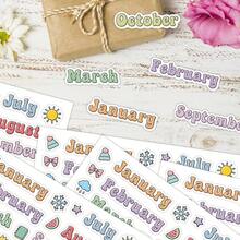 5 Sheets Monthly Planner Stickers, Calendar Month Labels, Colorful January To December Month Stickers, Creative Journaling Month Labels, Suitable For Planners, Calendars, Scrapbooks And Journals - D - View 4