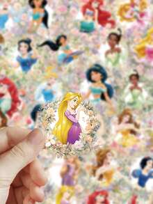 Disney 50pcs Princess Stickers For Decoration Of Planner, Diary, Scrapbook, Notebook, Luggage, Envelope, Greeting Card, Tablet, Water Bottle - Multicolor - View 6