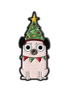 1 Pc/3pcs Cute Cartoon Christmas Dog Pattern Brooch, Fun Metal Enamel Pin, Creative Decorative Lapel Pin For Backpack, Christmas Gift - Multicolor - View 7
