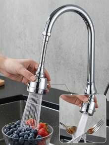 1pc Kitchen Faucet Extender, 360° Rotating Faucet Aerator, 2 Spray Modes, Single Hole Installation Water-Saving Nozzle, Durable Round ABS Material, Suitable For Sink And Shower Faucet Accessories - Multiple Styles and Colors - View 10