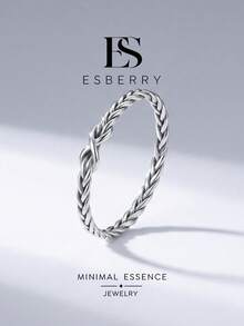 ESBERRY 1pc Minimalist Elegant Infinity Symbol Ring, Suitable For Daily Wear, Perfect As Birthday Gift Or Jewelry For Friends - Infinite Twist Ring - View 1