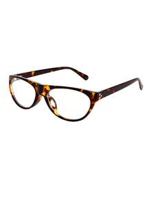 1pc Personalized Casual Cat Eye Large Frame Fashion Clear Glasses, Leopard Print Versatile Women's Eyewear, Suitable For Daily Wear, Street Photography, Back To School, Commuting, Vacation, Travel, Beach Accessory - Leopard - View 4