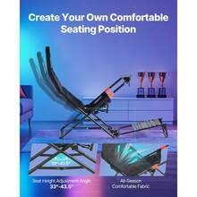 Portable Racing Wheel Stand, Foldable & Adjustable Steering Sim Wheel Stand, 470 Mm Seat Inner Width, Compatible With Logitech G923/G920/G29, Thrustmaster T248P, Fanatec, Hori, Mad Catz, Black - Compatible With  G923/G920/G29,  T248P, Fanatec, Hori, Mad Catz - View 5