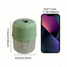 SOKANY Electric Garlic Grinder Food Processor USB Rechargeable 300mAh Lithium Battery 250ml Capacity One-Hand Operation Compact & Lightweight Electric Chopping & Grinding One-Touch Operation 3-Piece Blade Set Multi-Purpose - Green - View 2