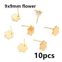 10pcs Stainless Steel Geometric Star Moon Earring Stud Earring Posts Connector For DIY Earring Jewelry Making Supplies - Earring Studs - View 12