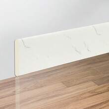 Self-Adhesive Rubber Wall Skirting Decorative Strip, Modern 3D Baseboard Wallpaper Sticker, Glossy, Washable, Waterproof, Suitable For Home Decor - No Electricity Required, Marble Print Baseboard, Kick Plate, Waistline Sticker, Conceal Ugly Wall Corners, Thickened Anti-Collision Edge Guard Sticker - Marble Pattern - View 13