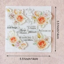 Clear Silicone Stamp, Flower & Animal Plant Pattern For DIY Scrapbooking Card Making Journaling Paper Craft Decor - Floral - View 32