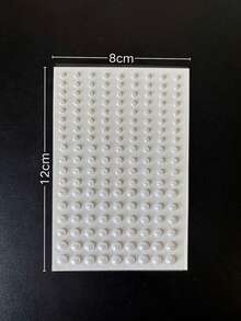 1pc Face Pearl Sticker Makeup Face Sticker Eye Makeup Rhinestone Tear Diamond Self-Adhesive Face Sticker Jewelry, Carnival Christmas Face Sticker 3D Sticker Self-Adhesive, Beginners Can Quickly Get Started - White - View 2