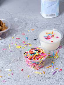 Mini Portion Cups With Lids To Seal Portable Small Plastic Containers To-Go Cups Work Food Storage Containers Jello Shot Cups Condiment Containers Picnic Travel Cruise Camping Essentials Accessories Camping Gear Pots And Pans - Multicolor - View 9