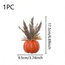 1pc Artificial Pumpkin Home Decor Autumn Thanksgiving Halloween Tabletop Fireplace Party Ornament - Multicolor - View 15