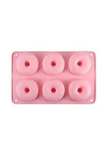1pc Silicone Donut Mold, Cake Mold, Chocolate Mold, Pudding Mold, Candy Mold, 6-Cavity Round Donut Baking Pan, Macaron Color, Non-Stick Baking Mold, Easy Release, Suitable For Homemade Cakes, Cookies, Chocolate And Other Desserts - Multicolor - View 14