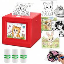 GOTOOGO AI Voice Sticker Printer, Smart Portable Thermal Mini Printer With 6 Art Modes, For Pictures, Photos, Notes, Journals, DIY Crafts - Multicolor - View 3