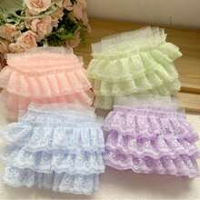 2yard Chiffon Pleated Ruffle Trim, 1 Yard DIY Skirt Hem Decorative Sewing Lace For Clothing Crafts - B - View 7