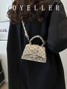 2026 This Year's Popular Super Texture Lipstick Bag Foreign Mini Small Square Bag, New Solid Color Versatile Handbag, Women's Bag - Khaki - View 5