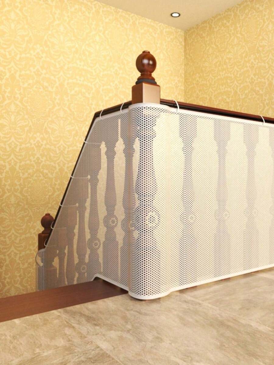 Lưới bảo vệ cầu thang 3 lớp dày, lưới dây bảo vệ ban công, lưới bảo vệ cầu thang cho thú cưng, chống trầy xước, chống mài mòn, chịu lực tốt, chống mèo và chống ngã, phù hợp cho cầu thang nhà và hành lang, 118.11*30.71 inches
