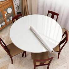 1 Roll White Furniture Specific Bright White Kitchen Vinyl Self-Adhesive Wallpaper, Suitable For Cabinets, Tables, And Waterproof Doors - Pearl White - View 6