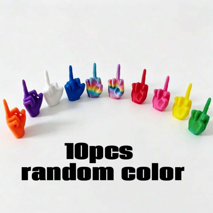 20pcs Innovative Hot-Selling Mini Middle Fingers Funny Plastic FU Party Toys Exquisite Miniature Model Decor Christmas Easter Holiday Decoration - Multicolor - View 14