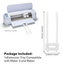 1PC Long /Short Extension Tray Compatible With Maker 3 And Maker;Extension Tray Compatible With Explore Air 2 & Explore 3;Plastic Tray Extender Holder ;Cutting Mat Support Artworks, Crafts Tool Supplies - A - View 5