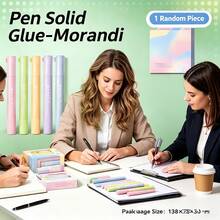 3pcs Pen-Shaped Glue Sticks, High Adhesion Solid Glue For Student Crafts, Classroom Transparent Glue Sticks, Strong - A - View 3