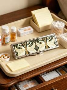Vintage Swan Pill Box - Cute Pill Box, 7-Day Pill Organizer, Vitamin Storage Box, Jewelry Box, Vintage European Style Pill Box, Portable Pill Box, Travel Pill Box, Pill Organizer, Large Capacity Pill Box, Holiday Gift - Multicolor - View 6
