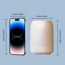 Aromatherapy Lamp, Aromatherapy Diffuser, Bedroom Essential Oil Diffuser, Home Quiet Humidifier, 250ml Aromatherapy Diffuser With 7 LED Color Options (Warm Light Optional), Built-In Auto Timer 1H/3H/6H, With Waterless Auto Shut-Off Function, Suitable For Bedroom, Nursery, Hotel And Plant Use - White - View 3