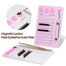 1pc Magnetic Eyelash Tray, Eyelash Tray, Lash Extension Tray, Lash Extension Tool, For Eyelash Extension - Multicolor - View 1