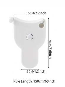 1/2pcs Automatic Retractable Body Tape Measure, Lockable Self-Tightening Measuring Tape, High Precision Body Measurement Ruler, Portable Waist, Hip, Thigh And Abdominal Circumference Measuring Tool, Soft Flexible Body Tape Measure With Locking Mechanism, Fitness Shaping Tracking Ruler, Lightweight Compact Daily Measurement Instrument, Multi-Functional Home Fitness Accessory, Suitable For Weight Management, Fitness Training, Daily Body Data Recording, Personal Health Monitoring And General Household Measurement. - Upgraded Version - View 3