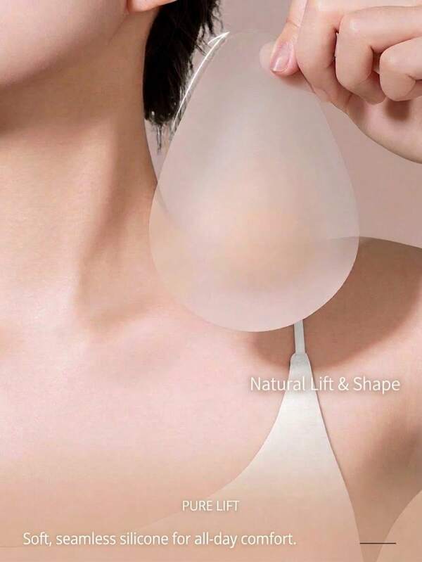 Reusable Solid Water‑Drop Silicone Pasties, Lift Push‑Up Nipple Covers, Anti‑Sag Anti‑Point Invisible Bra Pasties For Big Bust Women
