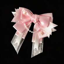 1pc Satin Ribbon Bow Brooch Pin Corsage, Anime Cosplay Fan Support Concert Live Event Lolita Ita Bag Accessory Charm Pendant, Mass-Produced Jirai-Kei Style Decorative Peripheral - A - View 12
