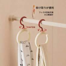 Multi-Functional Strong Adhesive Hooks, Drill-Free Clothing & Hat Hooks, Seamless Storage Hooks For Dormitory Underwear, Belts, Bags, Scarves & Hats - Circle Hook Green Pink - View 8