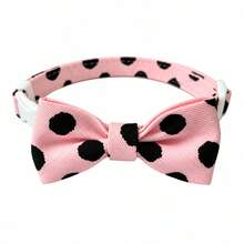 1pc Cat & Dog Collar, Pet Polka Dot Bowknot Collar, Adjustable Neck Collar, Non-Choking, Multiple Options - Multicolor - View 6