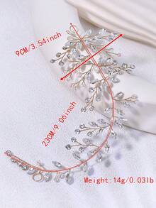 1pc Simple Bridal Wedding Rhineston Belts Handmade Wedding Thin Belts For Dress Pearl Wedding Sash Belt Women Waistband - Multicolor - View 4