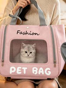 Portable Pet Carrier Bag, Suitable For Cats And Small Dogs, With Hands-Free Shoulder Strap Design, Breathable Travel Pet Backpack, Perfect For Outdoor Walks, Vet Visits, Public Transportation, Shopping And Daily Use, Pet Outdoor Accessories - Multicolor - View 2