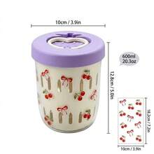 Plastic Food Storage Containers With Lids, Clear Double Layer Salad Container For Lunch, Travel Snack Containers With Handle And Fork, Fruit Storage Drain Basket, To Go Meal Prep Containers With Stickers For School Office - Multicolor - View 17
