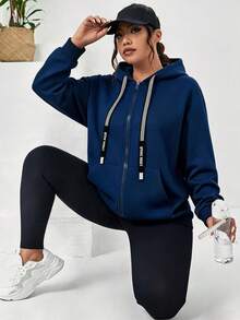 Plus Size Sweatshirts & Hoodies - Blue - View 4