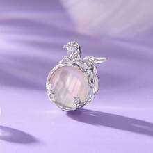 WOSTU 1pc Angel Wings Pendant 925 Sterling Silver Opal Shell Inlaid Cubic Zirconia Beads DIY Bracelet Accessory Exquisite Jewelry Women's Birthday Party Gift - Multicolor - View 7