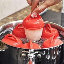 1pc/3pcs/6pcs/9pcs Mini Egg Boiler Cup, Non-Stick Egg Steaming Cup, Kitchen Breakfast Cooking Tool, Can Make Shell-Less Hard-Boiled Eggs - Multicolor - View 7
