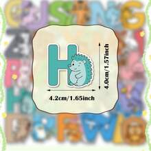 somoving 52pcs Animal Alphabet Stickers - Educational Alphabet Stickers For Kids, Suitable For Water Bottles And Crafting - Multicolor - View 2