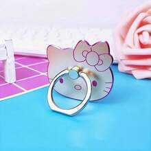 SANRIO 1pc Cute Hello Kitty Phone Stand - Alloy Phone Ring Holder, Kawaii Cartoon Cat Design, Universal Phone Grip, Foldable Finger Support Stand, Suitable For Smartphones - Multicolor - View 8