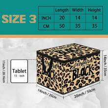 Multi-Size, Multi-Pattern Optional Food Cat Grooming Supplies Leopard Print Valentine's Day Heart & Text Foldable Storage Box, Zippered Handheld Storage Bin, Upgraded Fabric Large Capacity Organizer Box, Suitable For Wardrobe, Dormitory, Under Bed Storage, Organizing Clothes, Bedding, Toys, Miscellaneous Items, Home Moving Organization Storage Box - Multi-color - View 20