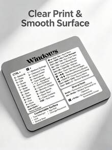 1 Pc Shortcut Reference Mouse Pad, Non‑Slip Rubber Base Mouse Mat With Excel Word Windows Hotkey Cheatsheet, Waterproof Smooth Surface Desk Mat, Office Work Efficiency Helper, Computer Laptop Gaming Mouse Pad For Student Office Workers - View 5