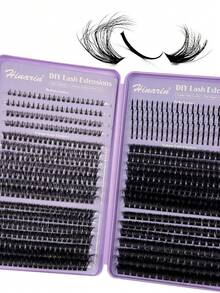 Hinarin 685 Pcs Lash Clusters With Fairy Hair Spiked False Eyelashes And Bottom Lashes And 60P+80P+100P+120P DD Curl Wispy Eyelash Clusters Mix Spiky Manga Lash Clusters Volume Cluster Eyelash Extensions Lash Clusters Individual Lashes DIY At Home - D - View 6