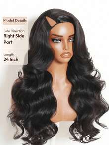 Wig Rambut Keriting Bervolume dengan Poni Samping InvisiBlend™ Belahan Samping V Pas Sesuai Ukuran untuk Sehari-hari Gelombang Blowout yang Mengembang dan Lentur Volume Instan Pemakaian Tanpa Lem yang Mudah Dipakai Ramah untuk Pemula Tali Serut 100% Rambut Manusia Wig Unice yang Mudah Diwarnai - SNatural - View 3