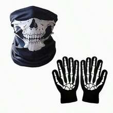Trang phục áo choàng Tử thần và Ma cà rồng phong cách Gothic, kèm mũ trùm đầu và mặt nạ, phù hợp cho tiệc Halloween và hóa trang nhập vai - màu đen - Xem 8