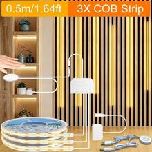 Acosh Neon Dimmable Touch Sensor COB LED Strip Light With Penetrable Wood Dimmer Switch, 0.5m 1.5m 2.5m Under Cabinet Lights, Vibrant Warm Light Display For Collection Showcase Wardrobe Bookcase Kitchen Bedroom Holiday Illumination - Warm White - View 14