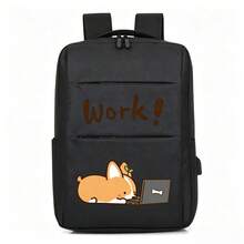 A Personalized Print Business Backpack, Suitable For Boys' Campus, Girls' Campus, Short Trips, Daily Commute And Work, Large Capacity Compartment Can Store Laptop And Various Learning Supplies. - Backpack - View 2