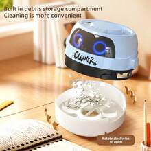 Penyedot Debu Meja, Desain Penyedot Debu Mini Nirkabel Isi Ulang USB, Dengan 3 Pengaturan Kecepatan, Layar LED dan Nosel yang Dapat Dilepas, Cocok untuk Rumah, Kantor, Mobil, Keyboard dan Pembersihan Meja, Hadiah Natal dan Tahun Baru, Untuk Teman, Orang Tua, Keluarga - Penyedot debu meja - View 3